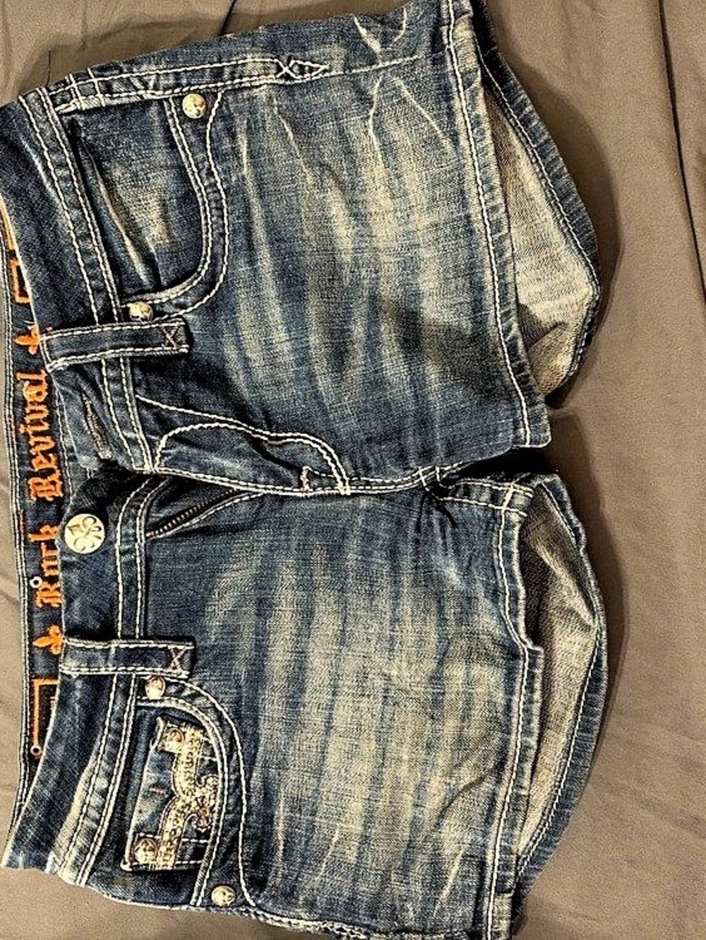 Rock revival Cowboy Denim Shorts